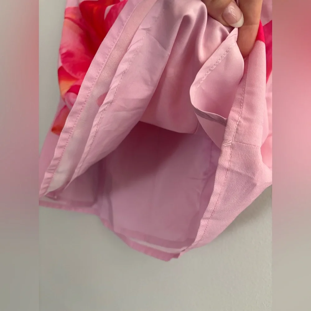Peppermayo strapless Y2K Hawaiian flower side zip top - Picture 3 of 7